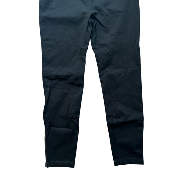 Eileen Fisher Black Pants Small Equestrian Breeches Stretch Knit Ankle Zip (15) - Picture 3 of 12
